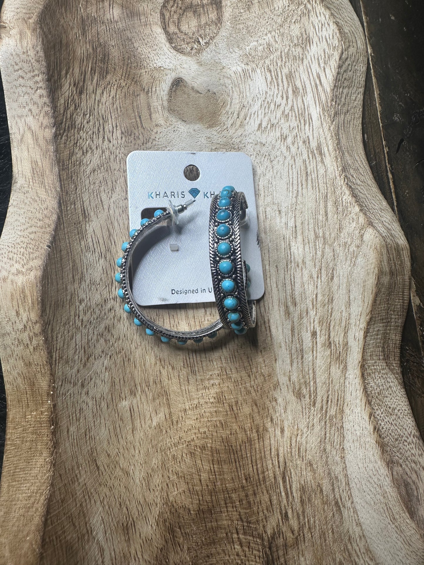 Turquoise Hoops