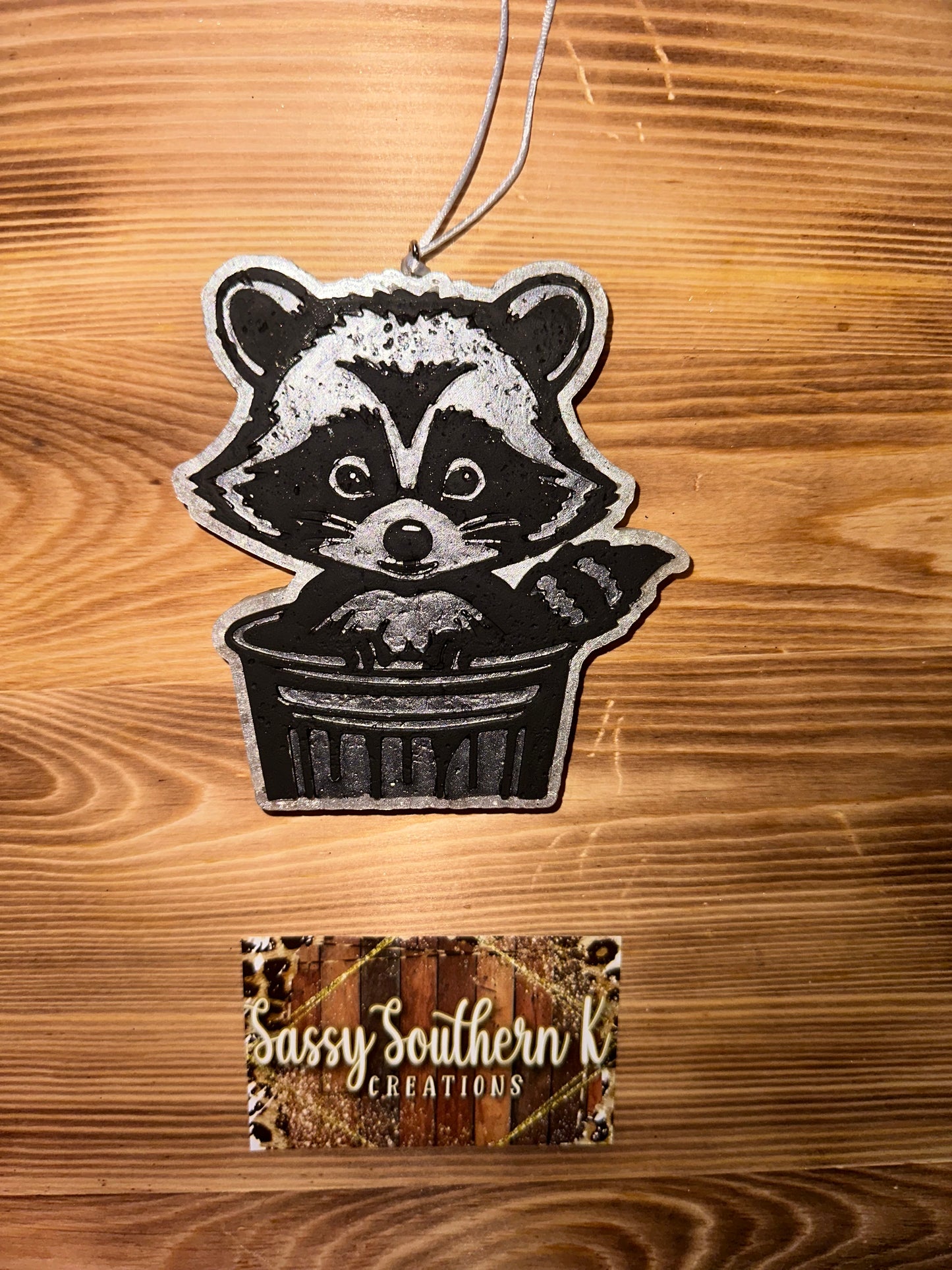 Car Freshie - Trash Panda - Scent is Candied Leather