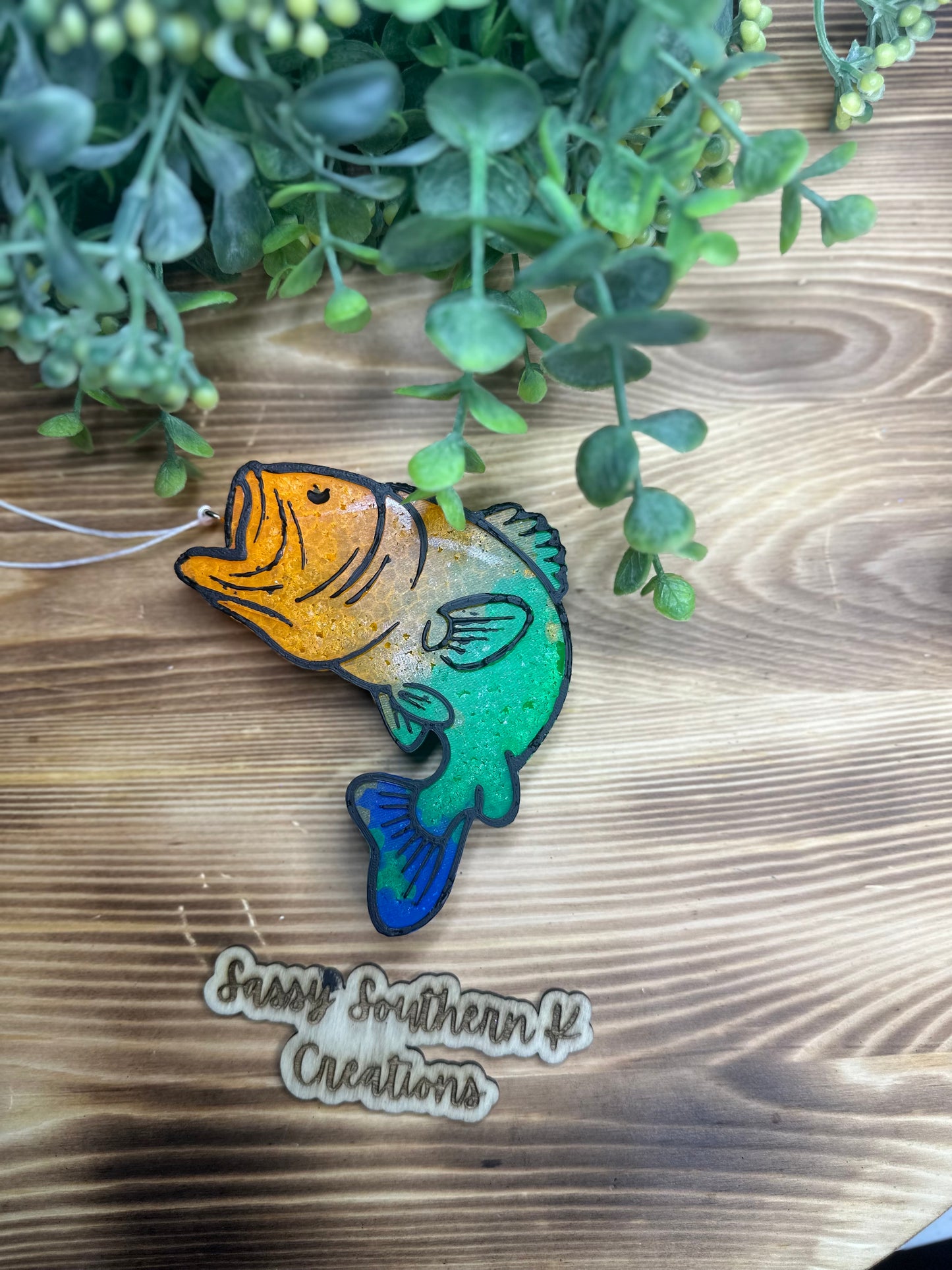 Car Freshie - Fish - Scent is Midnight Ice