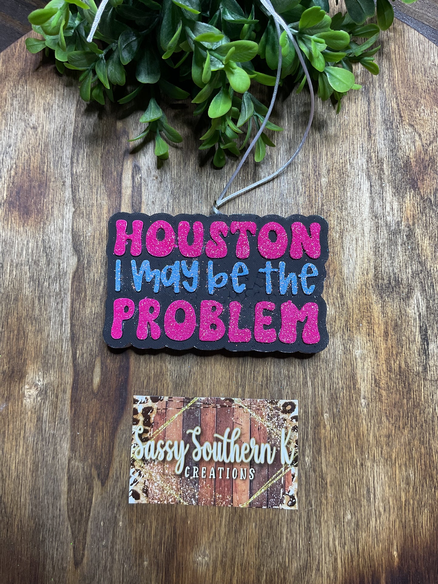 Car Freshie - Houston - Scent is Strawberry Leather