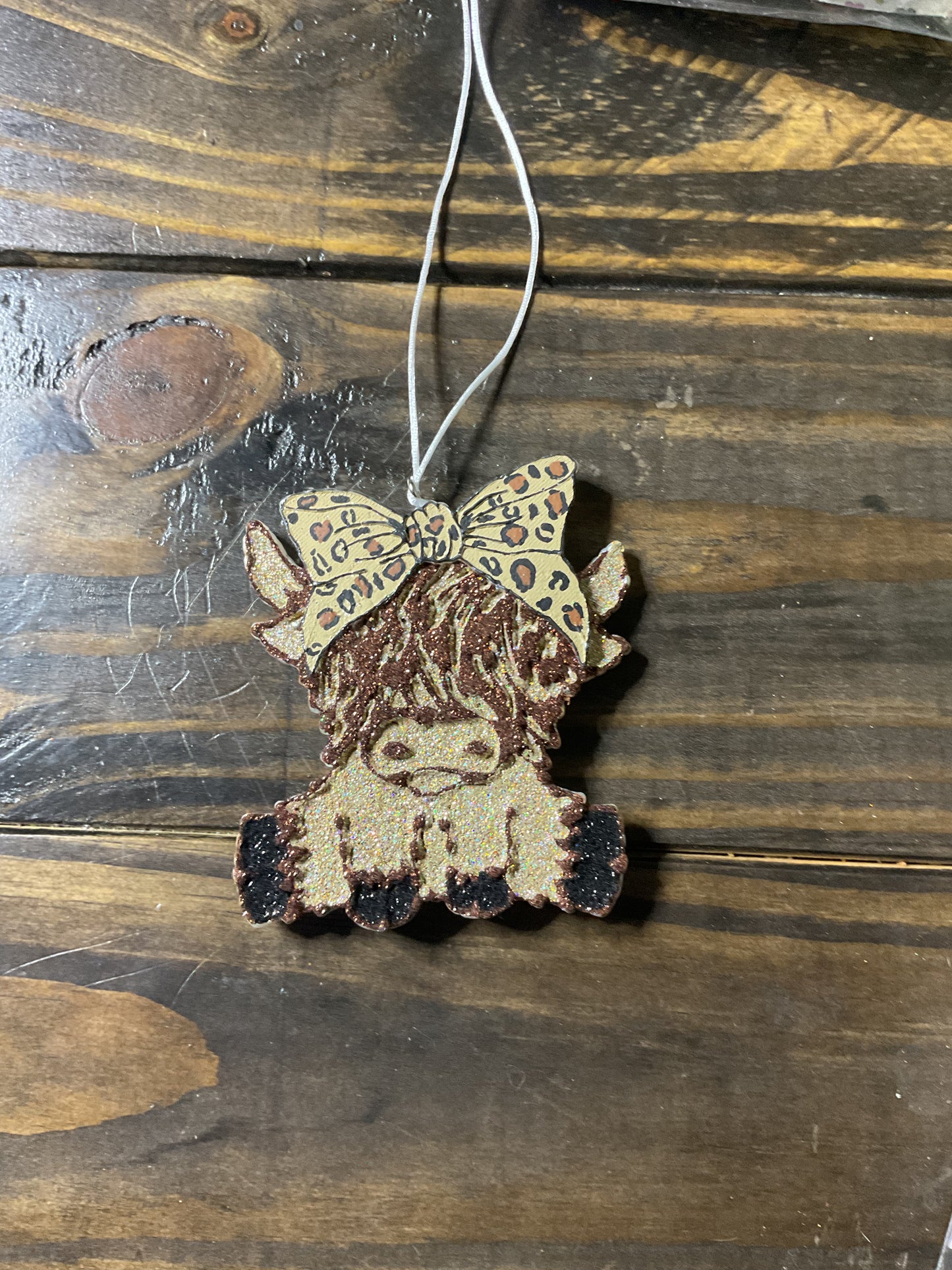 Car Freshie - Cow- Scent is Sweet Orange Chili Pepper