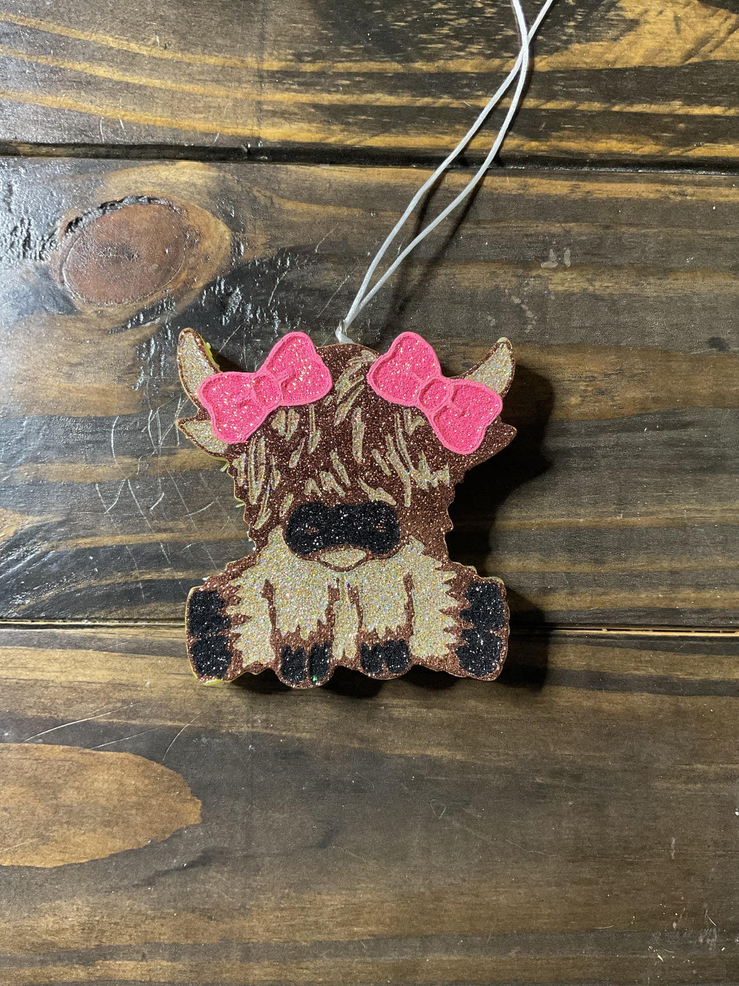 Car Freshie - Cow- Scent is Watermelon Leather