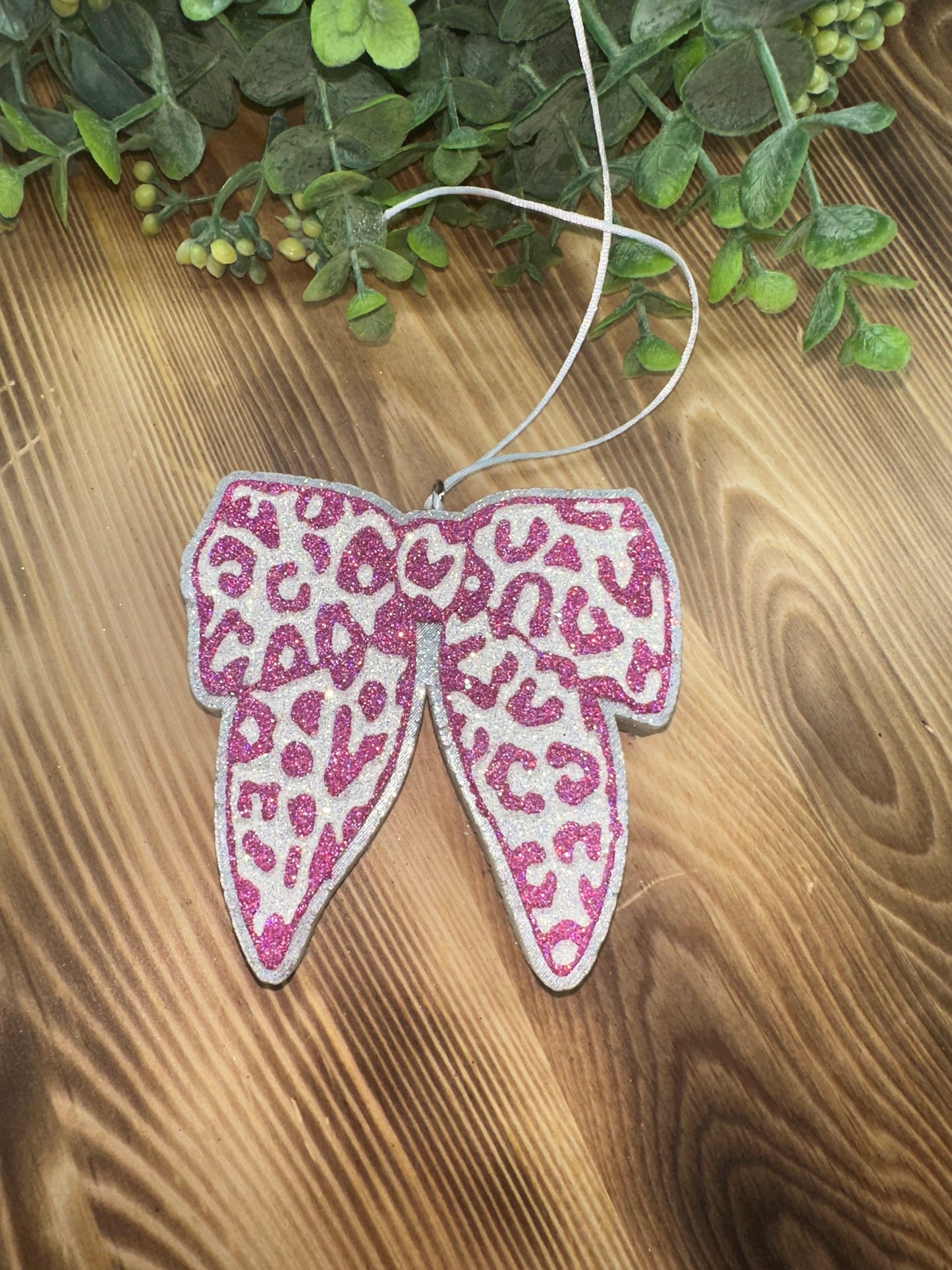 Car Freshie - Cheetah Bow - Scent is Pink Sands