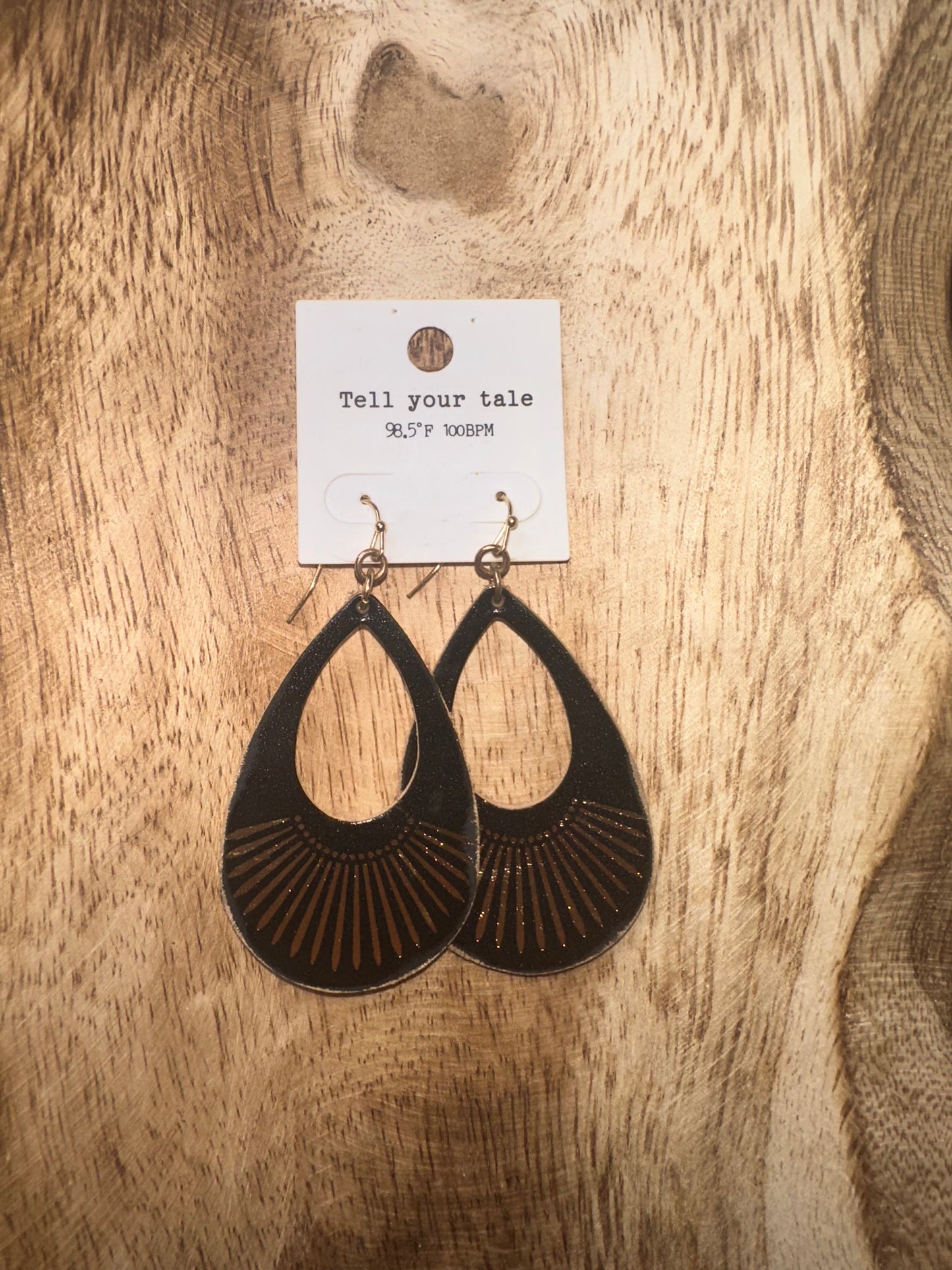 Black/Gold Earrings