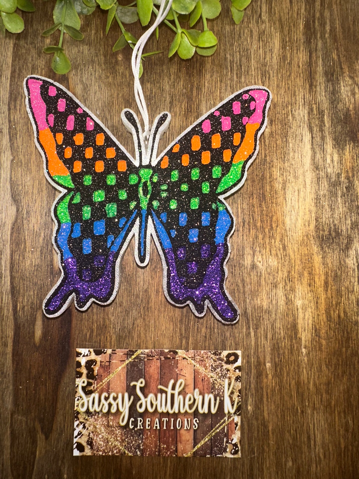 Car Freshie - Butterfly - Scent is Tiki Punch