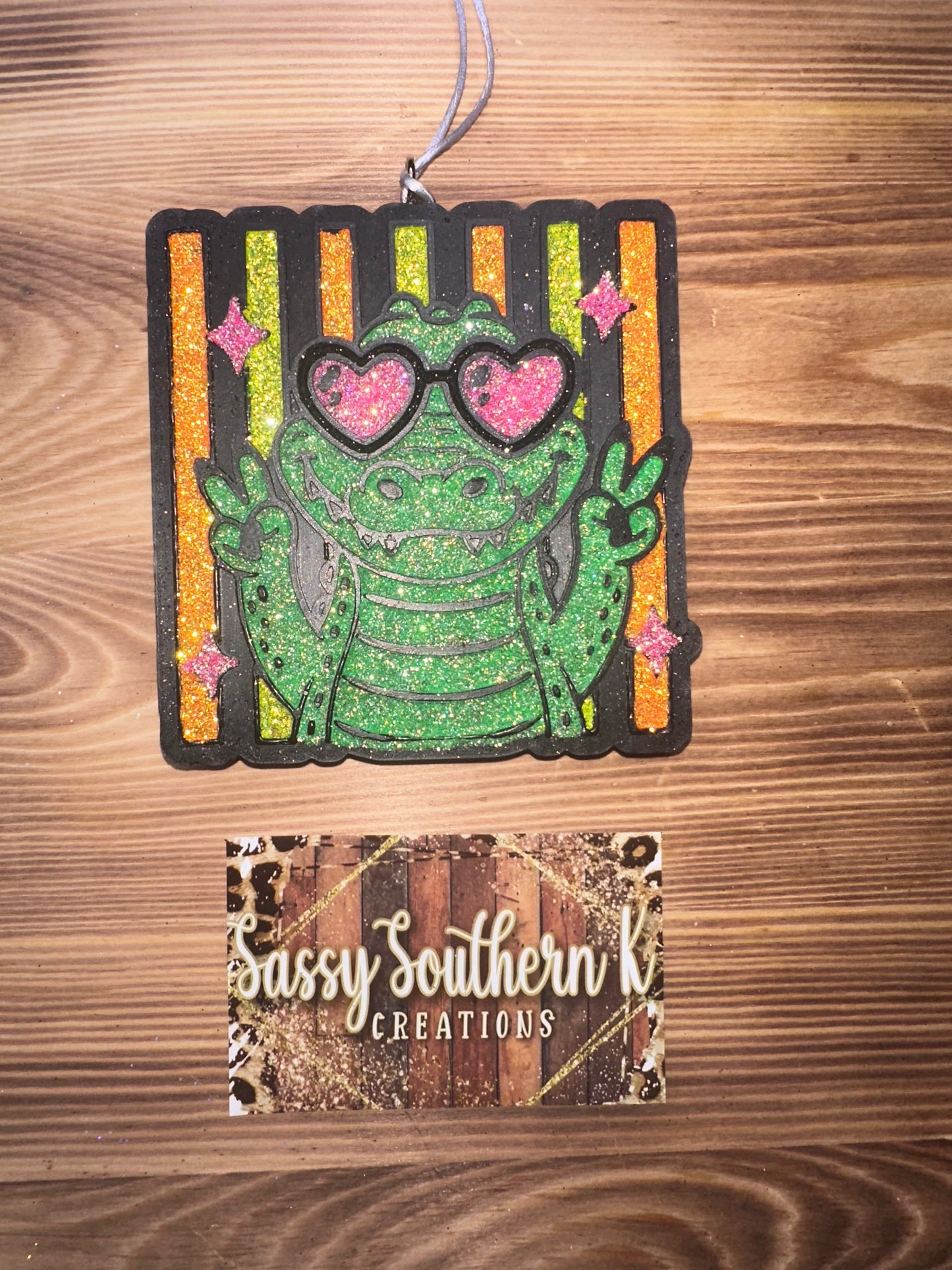 Car Freshie - Gator - Scent is Pink Sugar