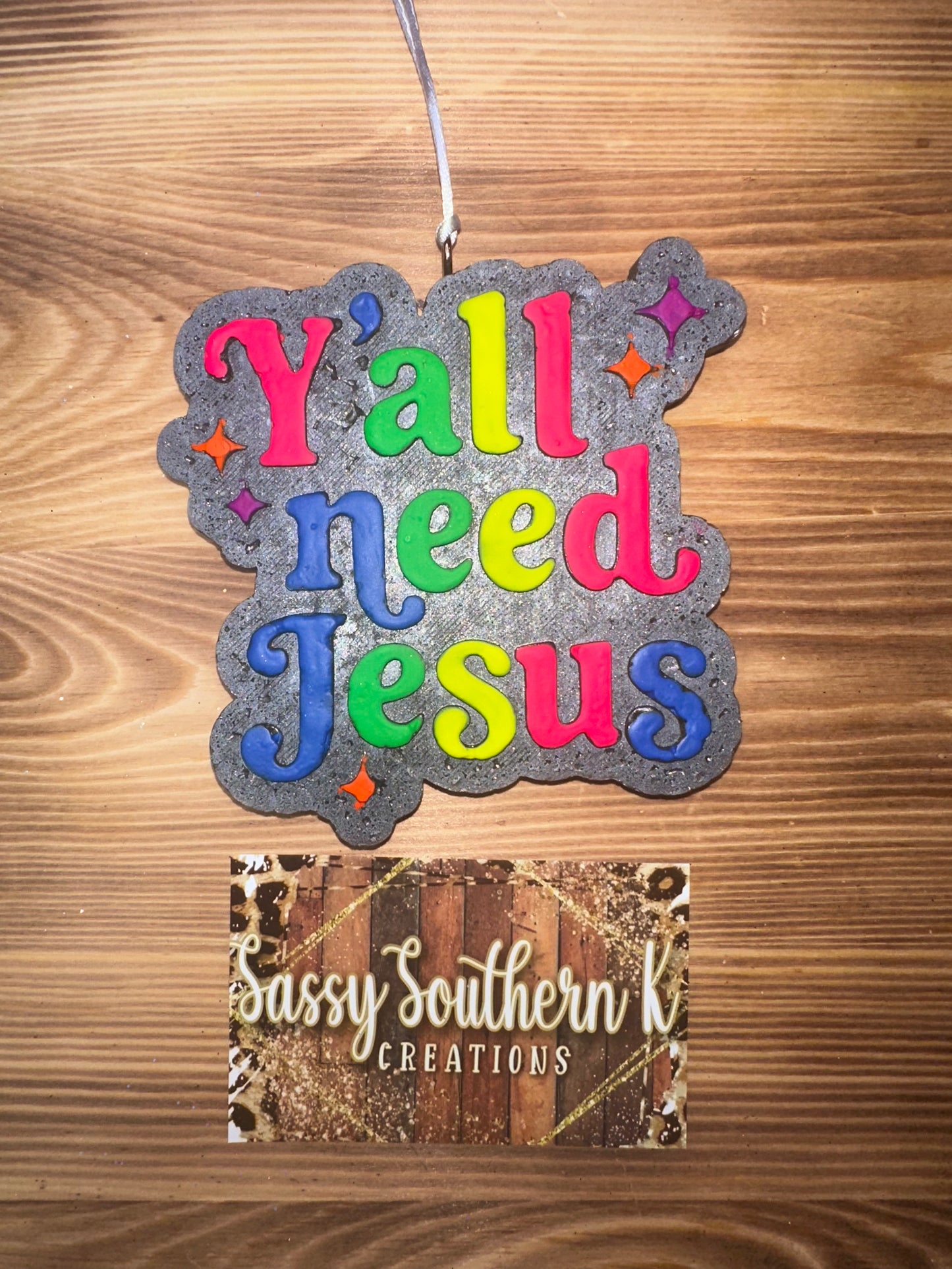 Car Freshie - Yall need Jesus- Scent is Wonderstruck