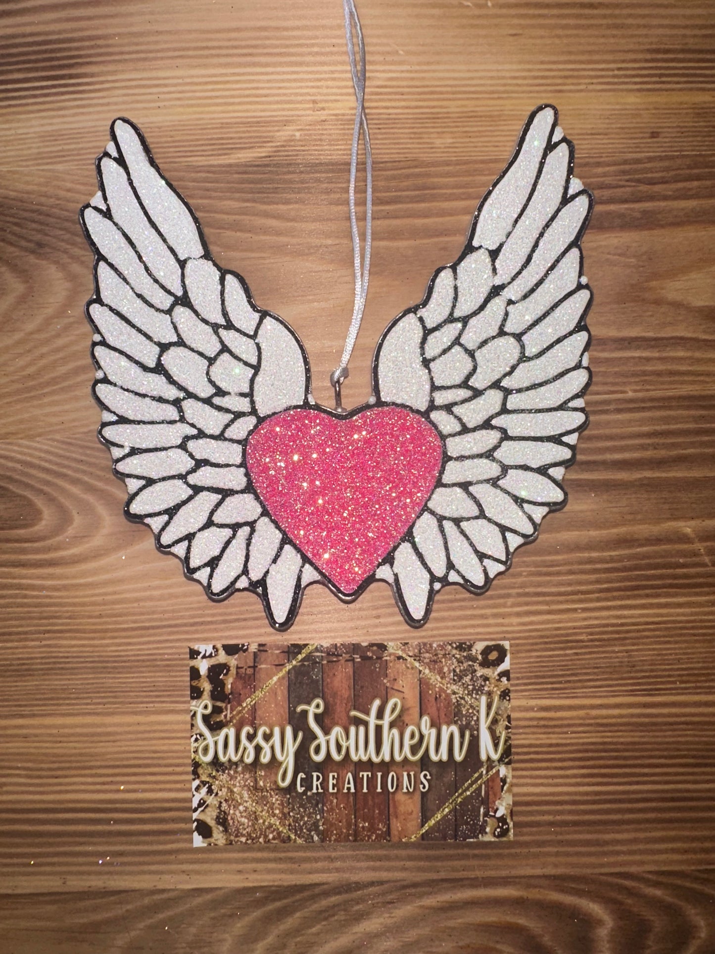 Car Freshie - Heart/Wings- Scent is Dark Kiss