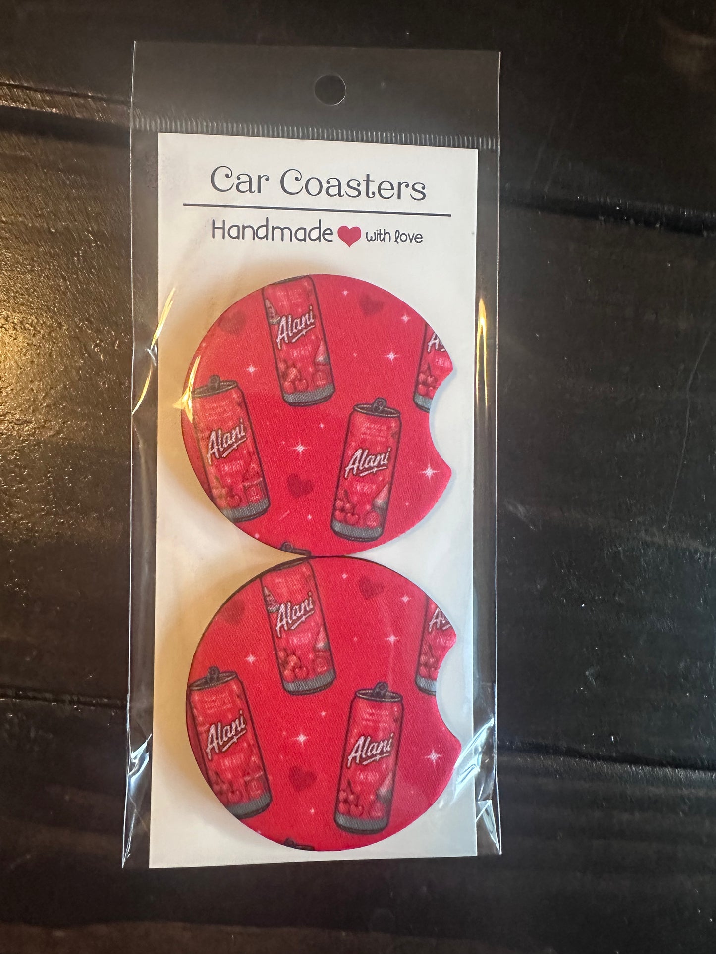 Car Coaster -Neoprene- Alani Red