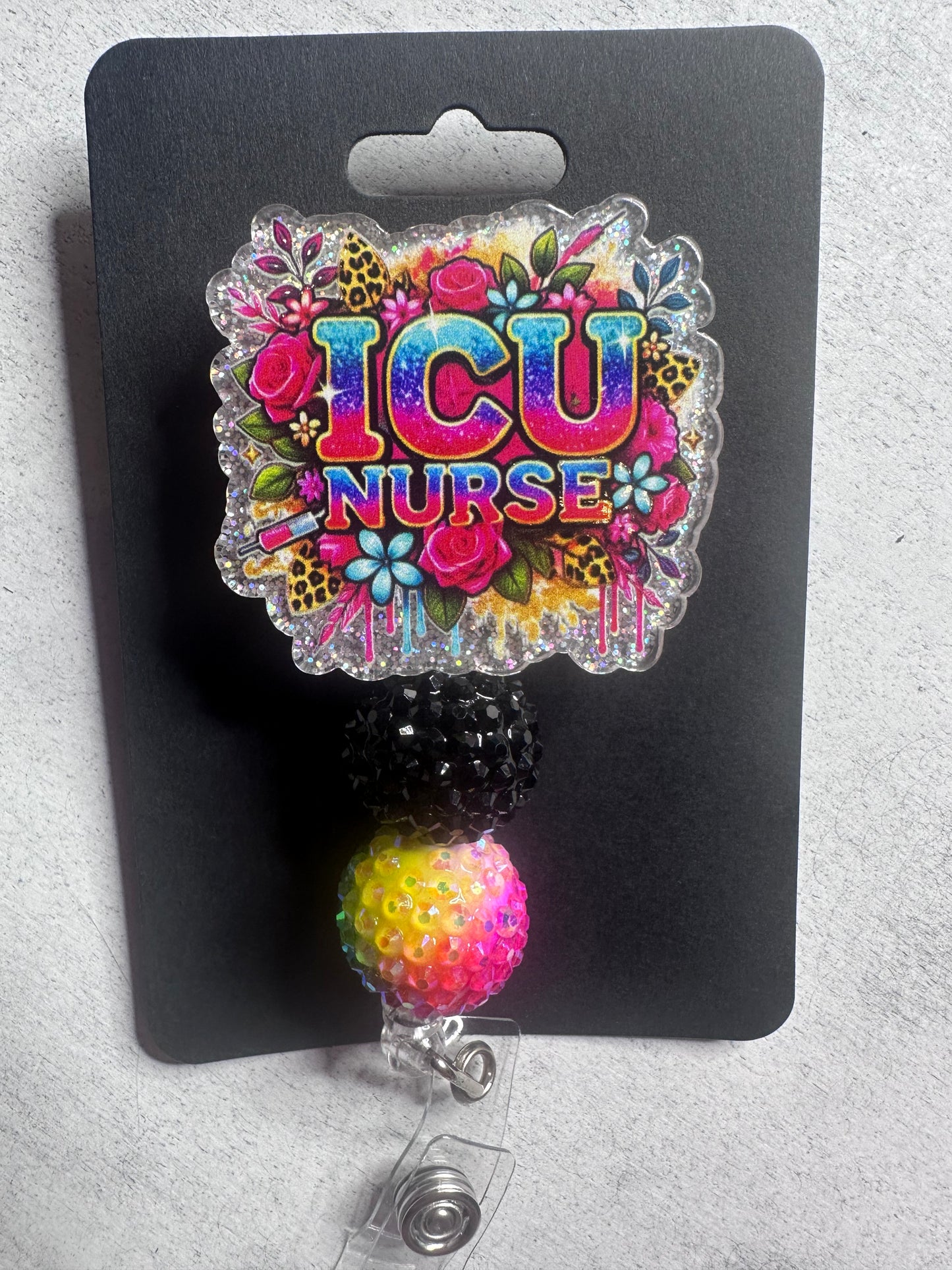 ICU Nurse badge reel