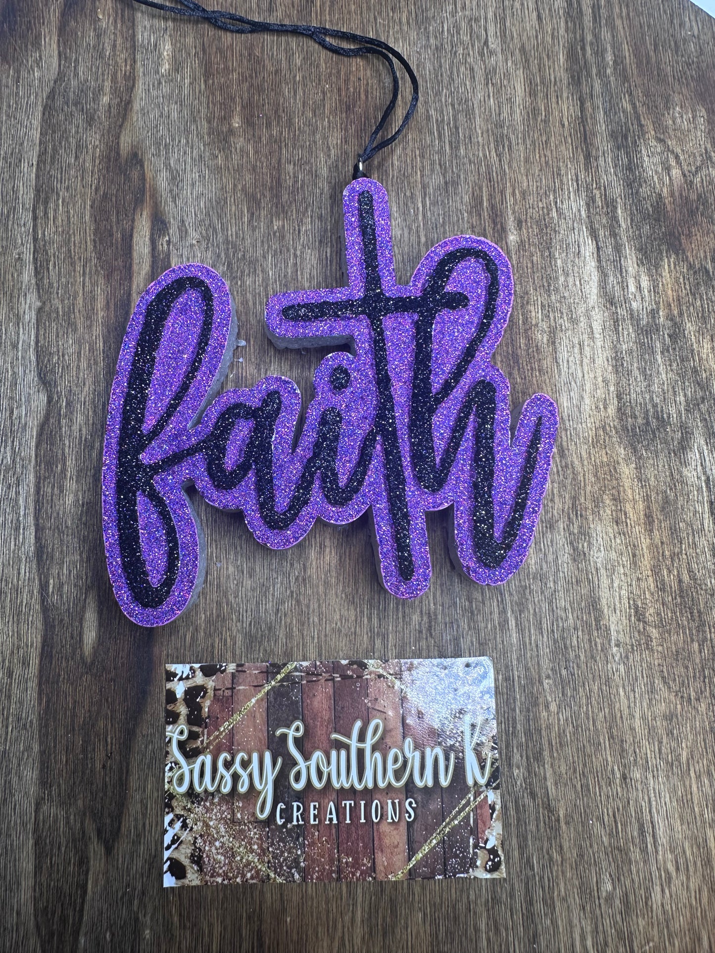 Faith - Car Freshie - Scent is Mango Coconut Milk