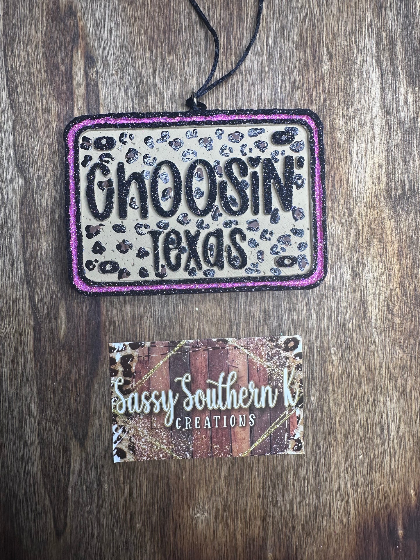 Choosin Texas- Car Freshie - Scent is Volcano Lava Luxe