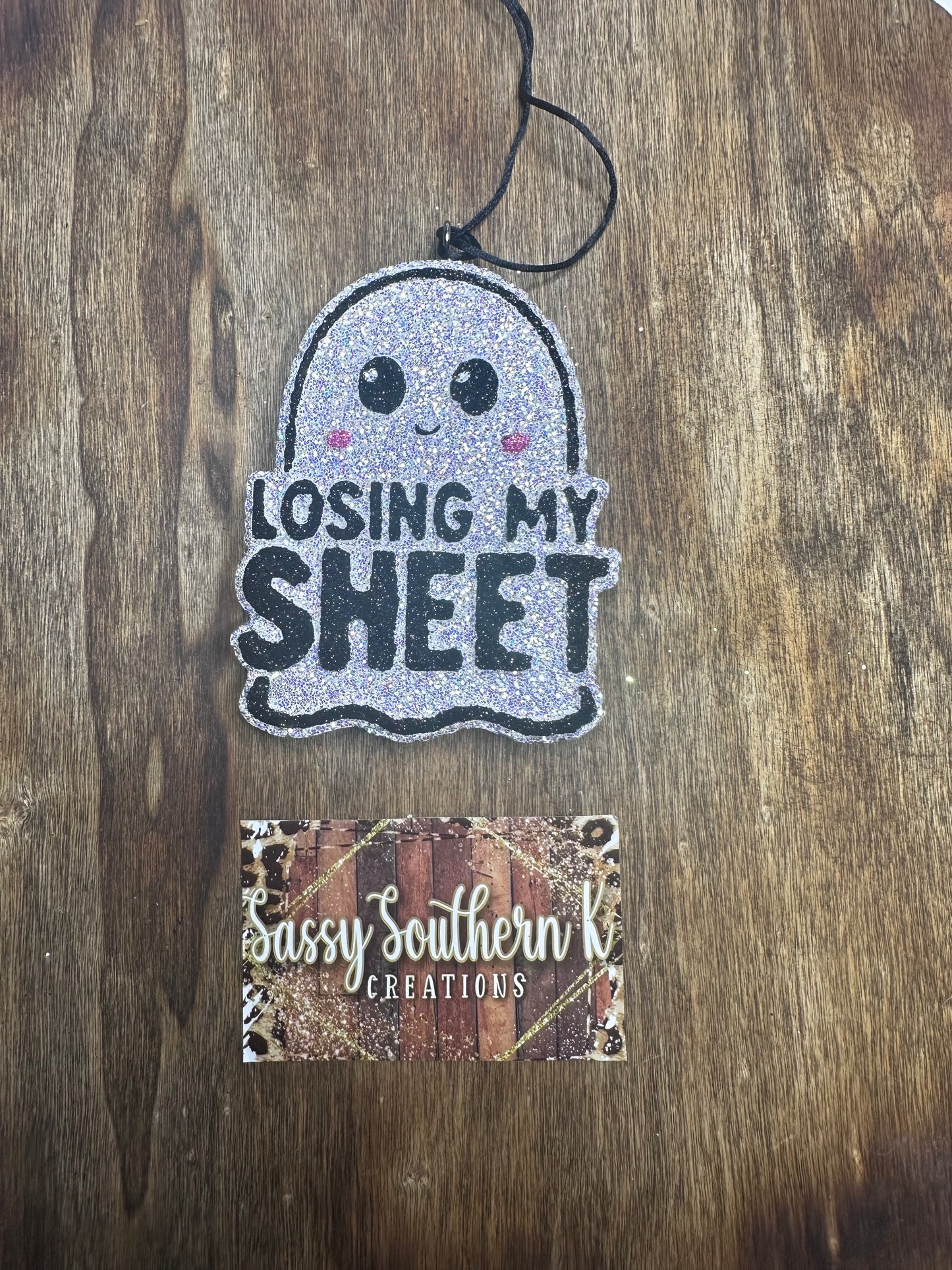 Losing My Sheet - Car Freshie - Scent is Vanilla Pumpkin Marshmallow