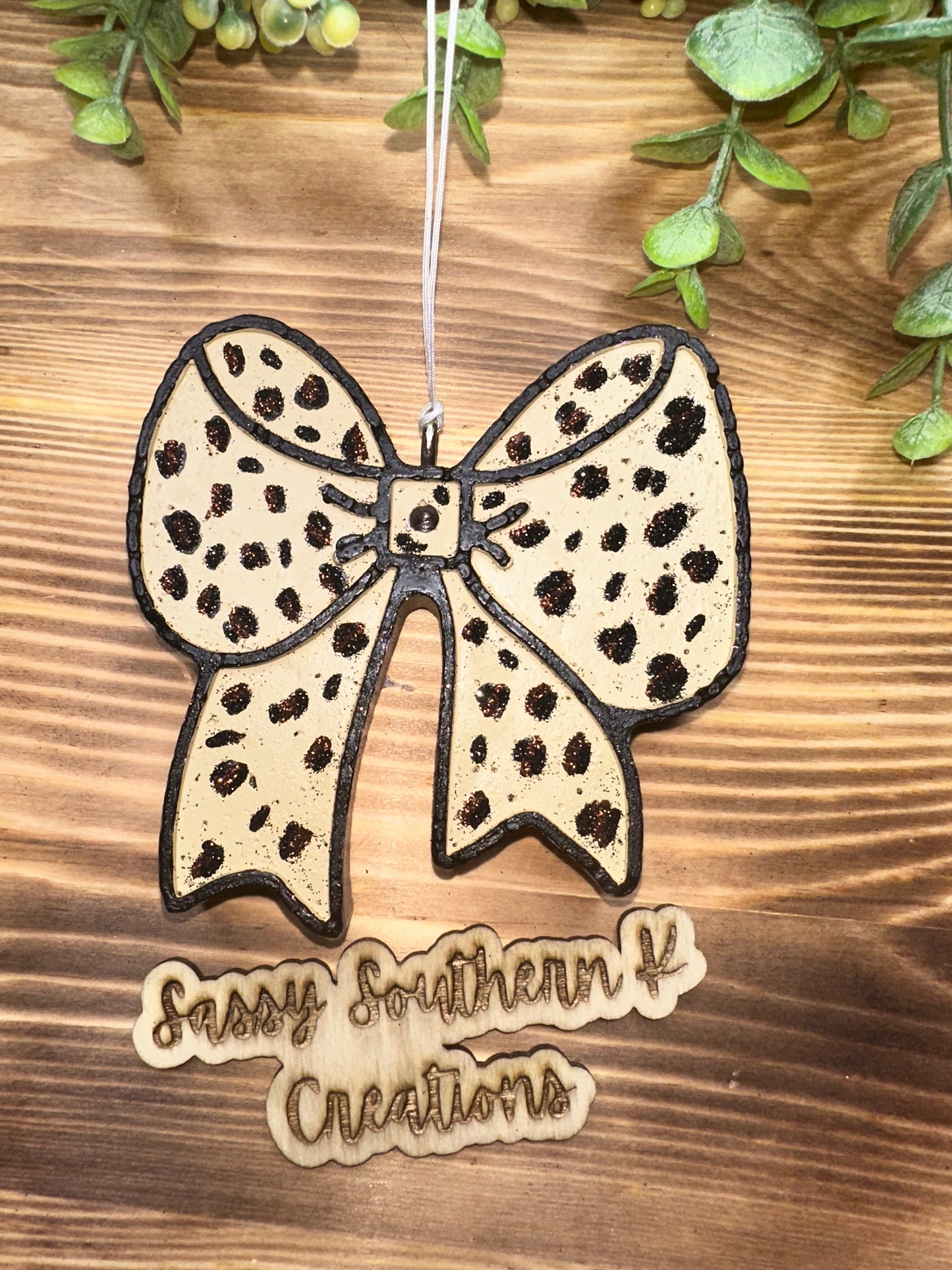 Car Freshie - Bow - Scent is Sandalwood