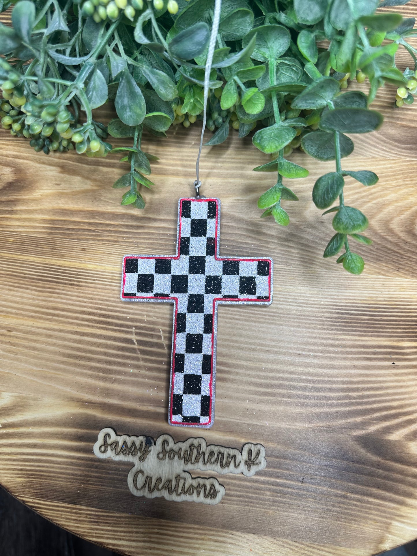 Car Freshie - Cross - Scent is White Lava