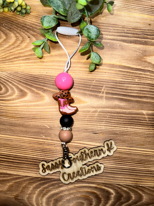 Car Freshie Hanger - Pink Boot
