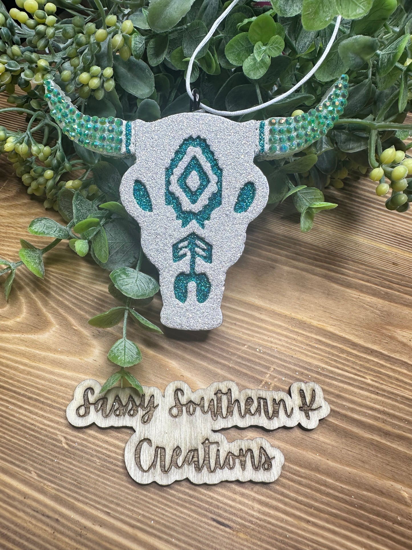 Car Freshie - Turquoise Skull - Scent is Fruit Loops