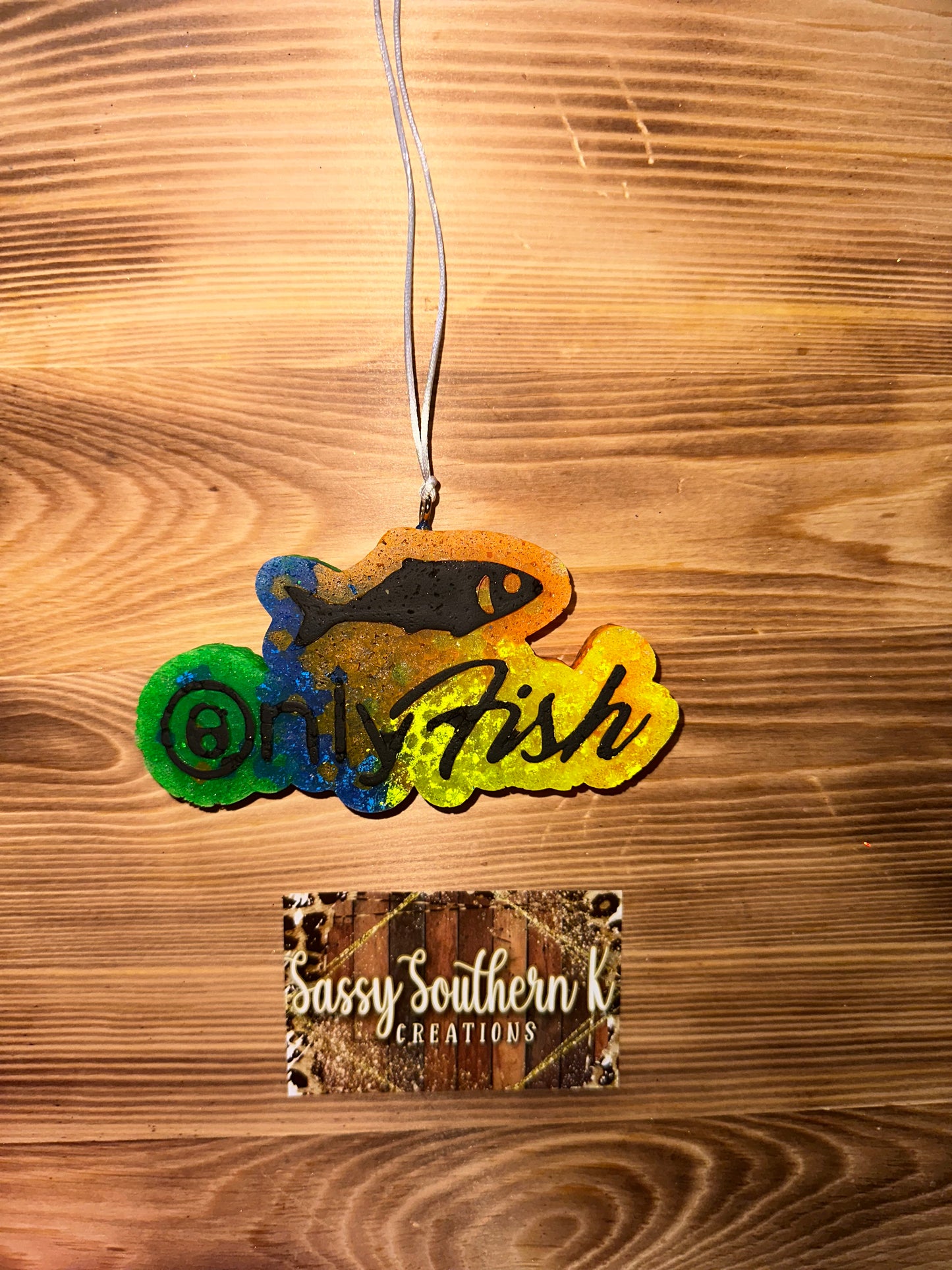 Car Freshie - Only Fish  - Scent is Black Ice