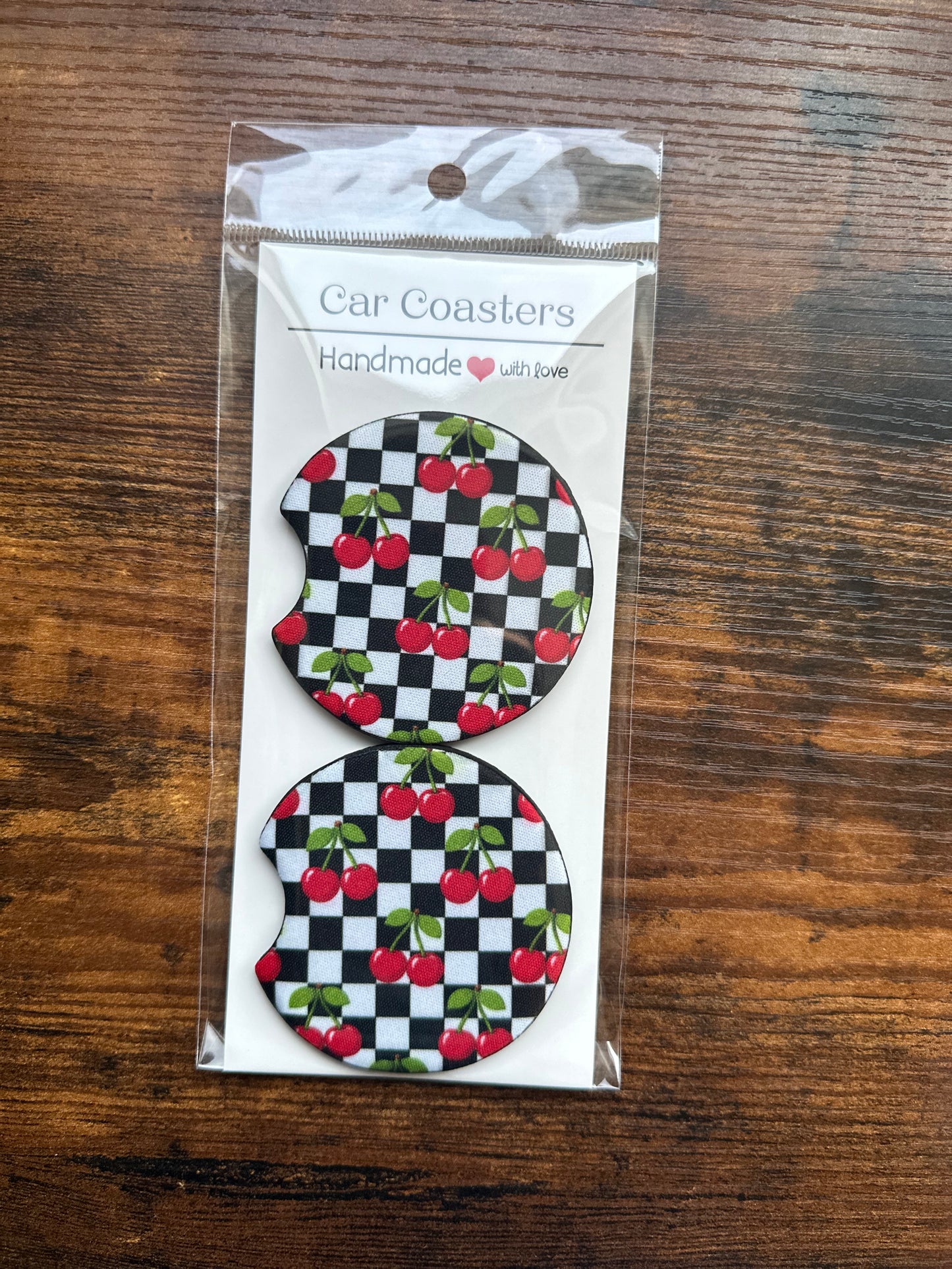 Car Coaster -Neoprene- Cherry