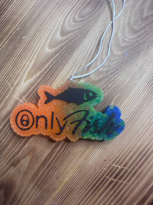 Car Freshie - Only Fish  - Scent is Sugared Suede