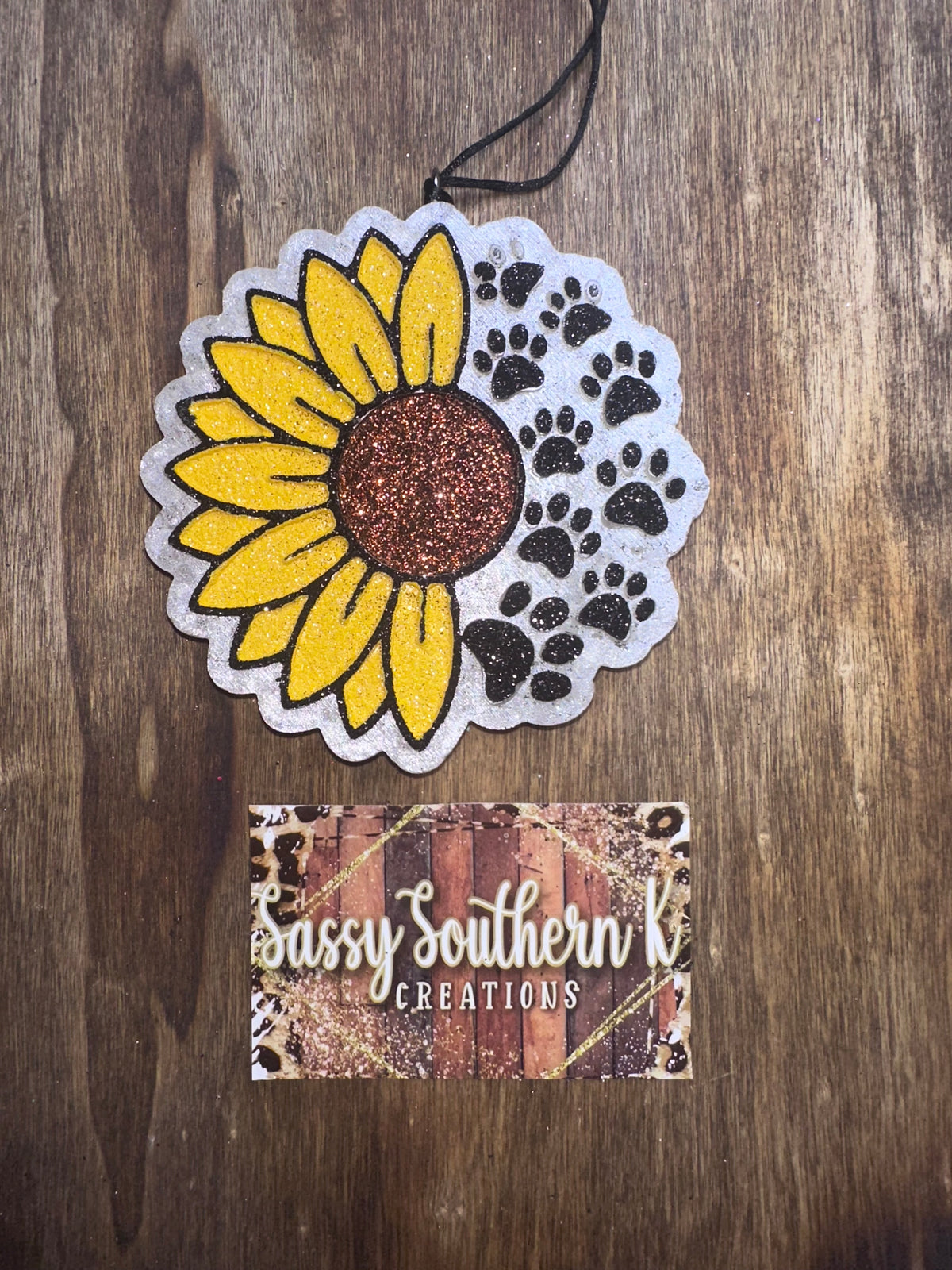 Sunflower/Paw - Car Freshie - Scent is Viva