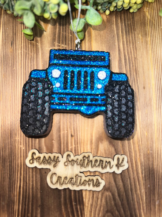 Car Freshie - Jeep - Scent is Leather