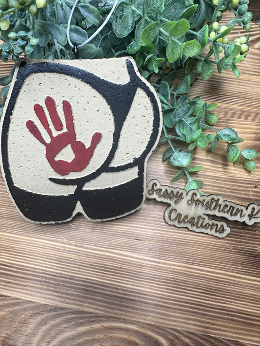 Car Freshie - Hand Print - Scent is Black Frost