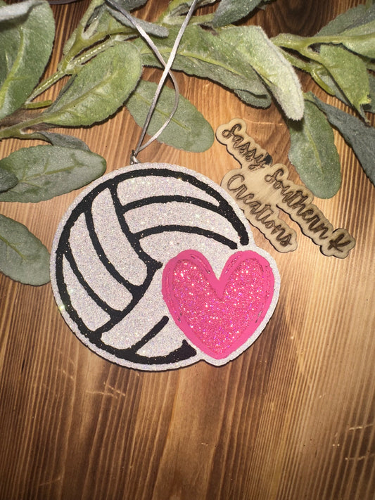 Car Freshie - Volleyball  - Scent is Pink Pineapple Sunrise
