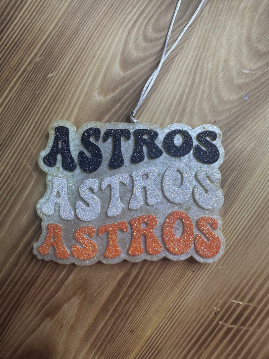 Car Freshie - Astros - Scent is Candied Leather