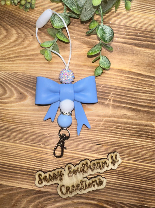 Car Freshie Hanger - Bow Blue