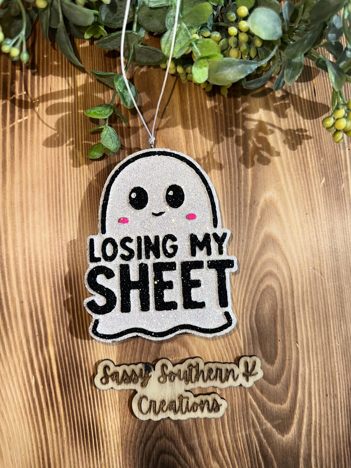 Car Freshie - Ghost- Scent is Pumpkin Caramel Crunch