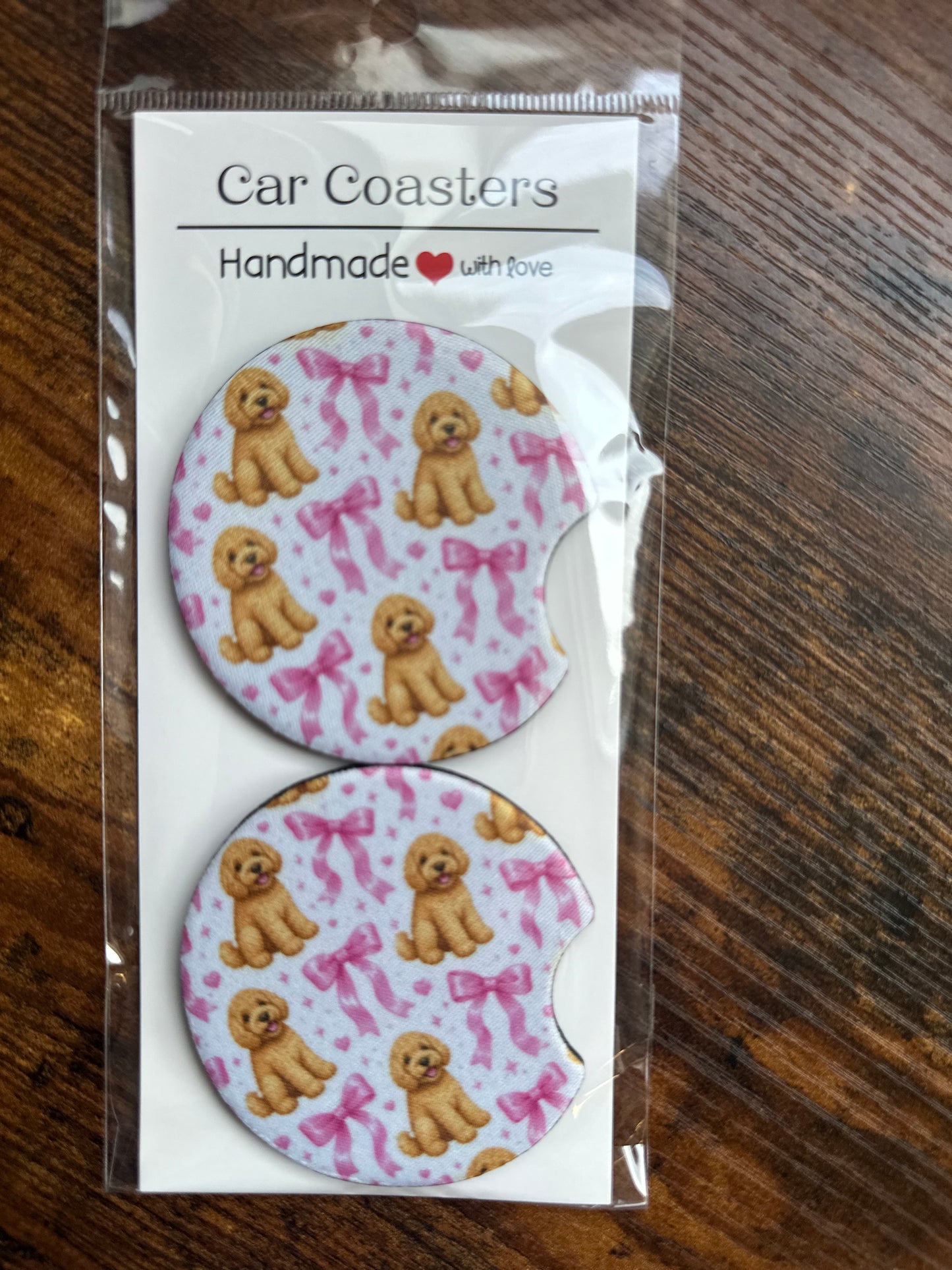 Car Coaster -Neoprene- Bow/Dog