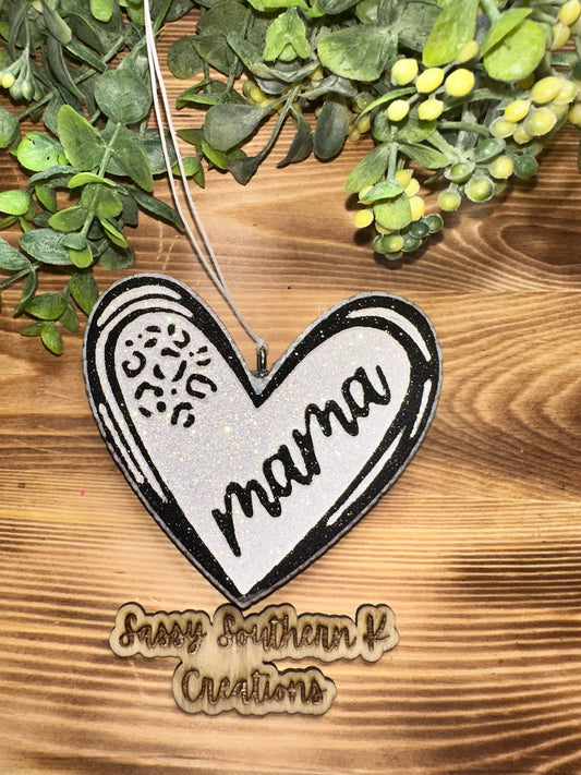 Car Freshie - Mama Heart - Scent is Texas Boujee