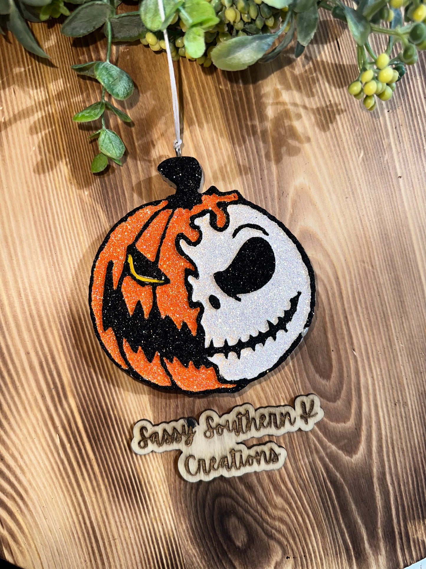 Car Freshie - Pumpkin/Skull- Scent is Pumpkin Caramel Crunch