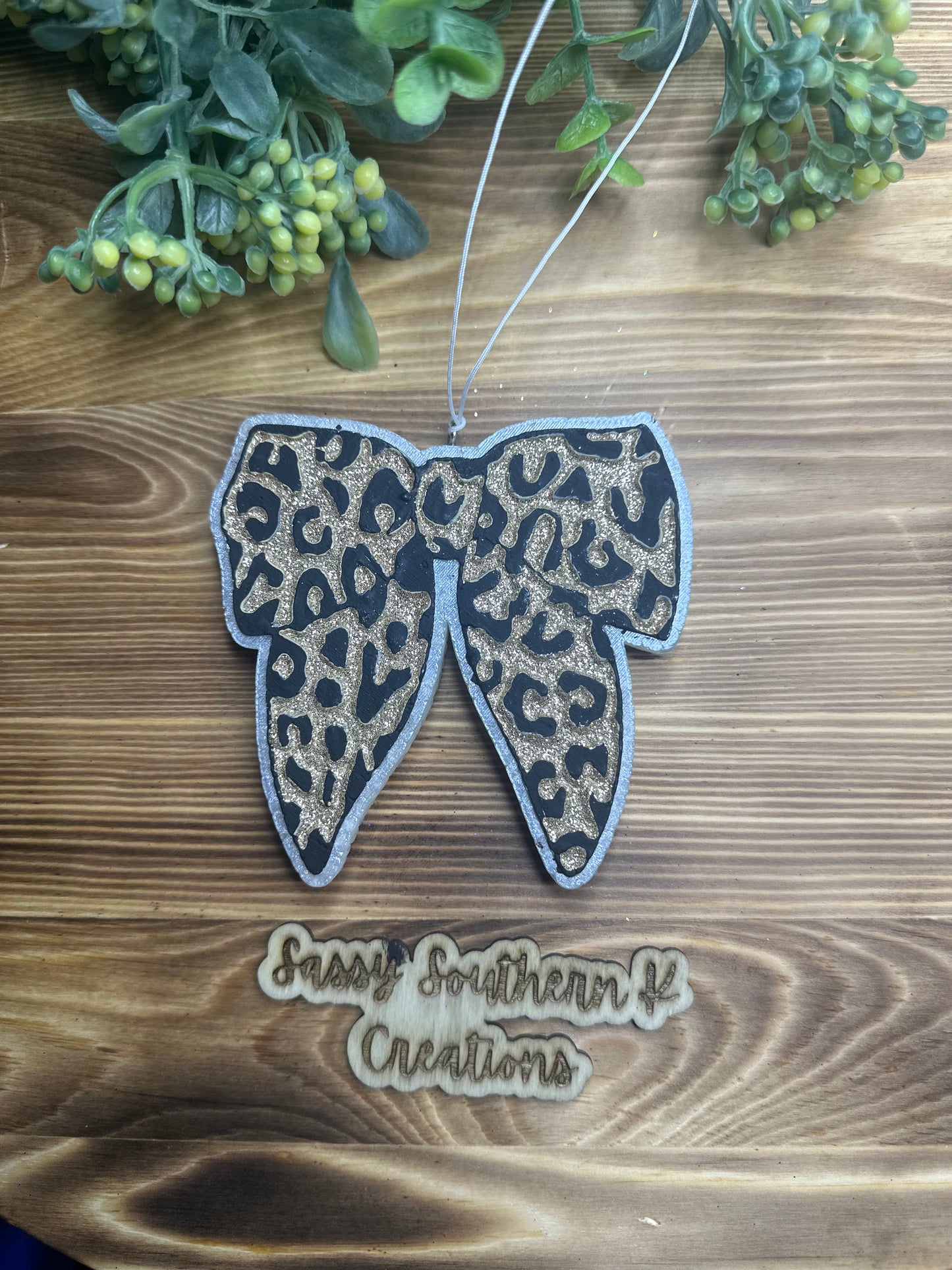 Car Freshie - Bow - Scent is Baja Cactus