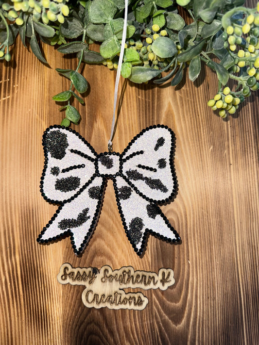 Car Freshie - Bow - Scent is Pink Pineapple Sunrise