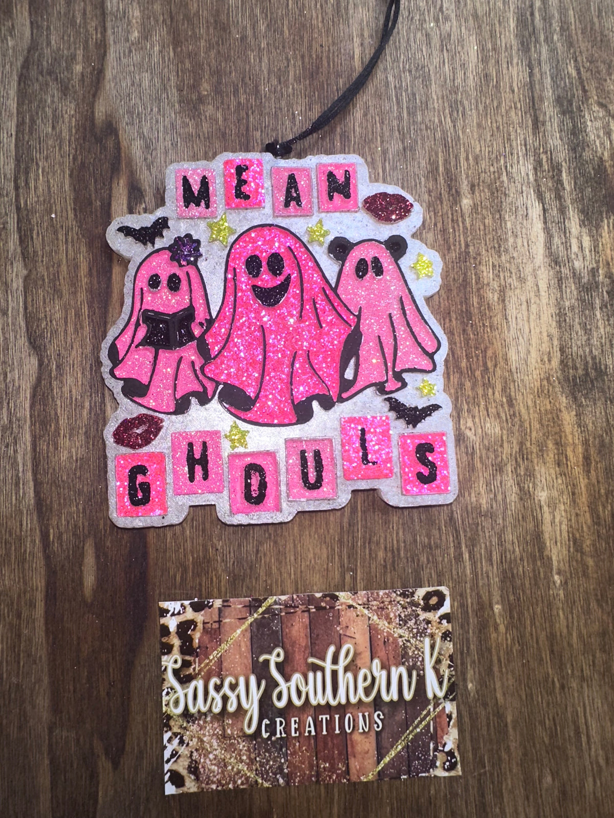 Mean Ghouls - Car Freshie - Scent is Dark Kiss