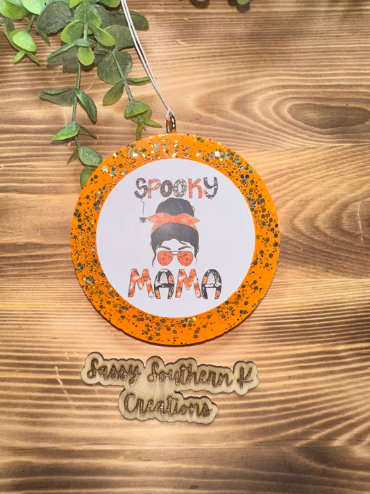 Car Freshie - Spooky Mama - Scent is pumpkin Caramel Crunch