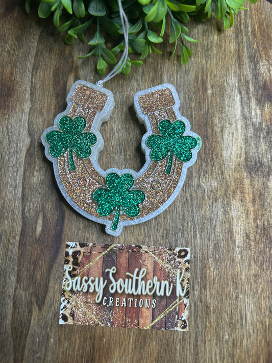 Car Freshie -  St Patrick’s  - Scent is Black Coconut