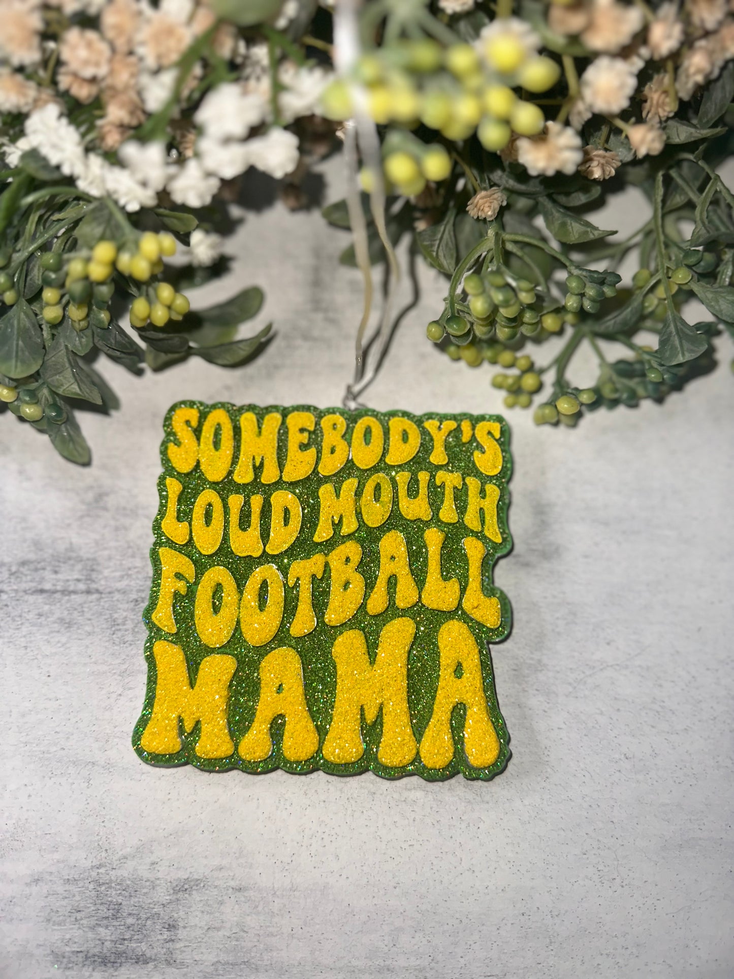 Car Freshie - Football Mom  - Scent is Leather