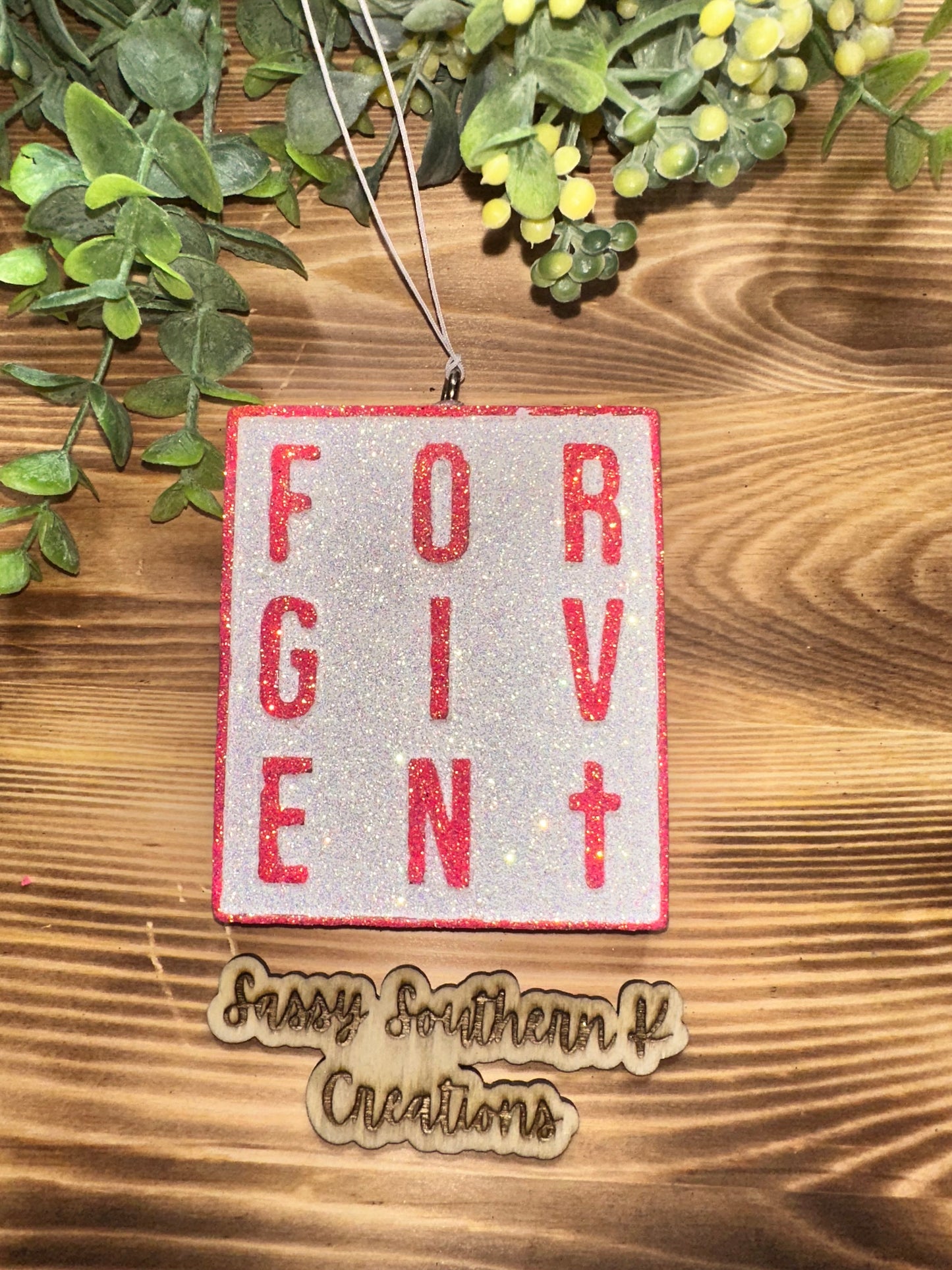 Car Freshie - Forgiven - Scent is Mahogany Fierce