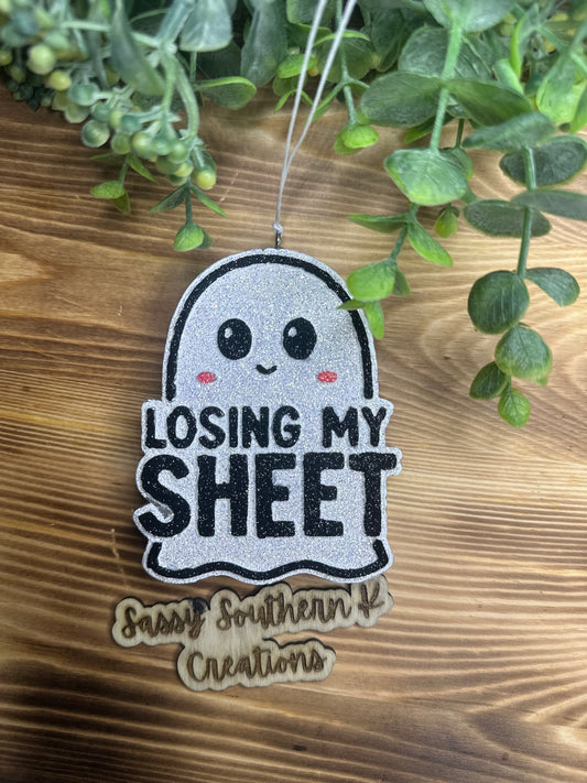Car Freshie - Losing My Sheet- Scent is Pumpkin Caramel Crunch