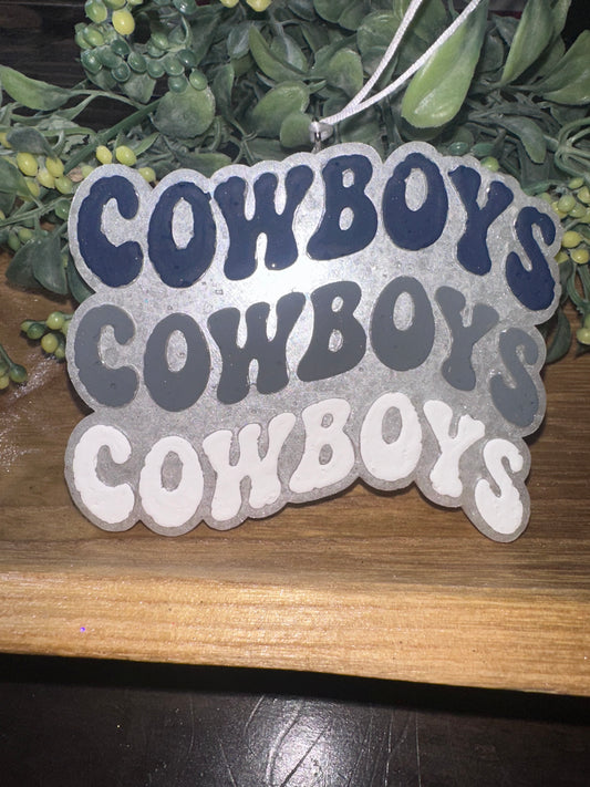 Car Freshie - Cowboys - Scent is Aqua Magic