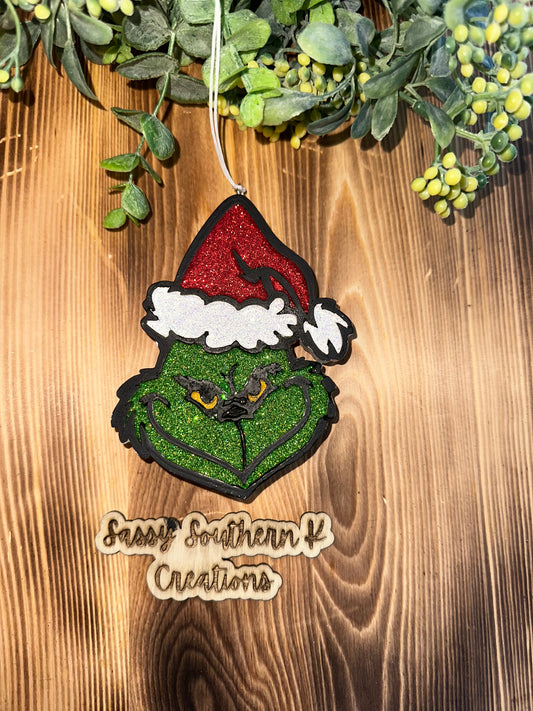 Car Freshie - Mean Guy - Scent is Christmas Trees