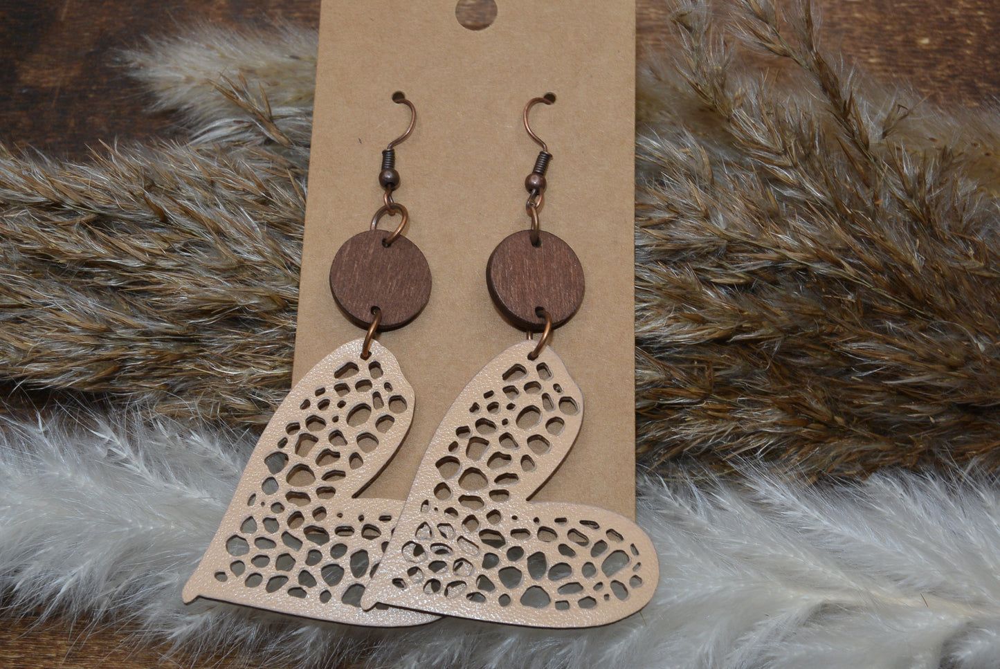 Heart Wood/Faux Leather