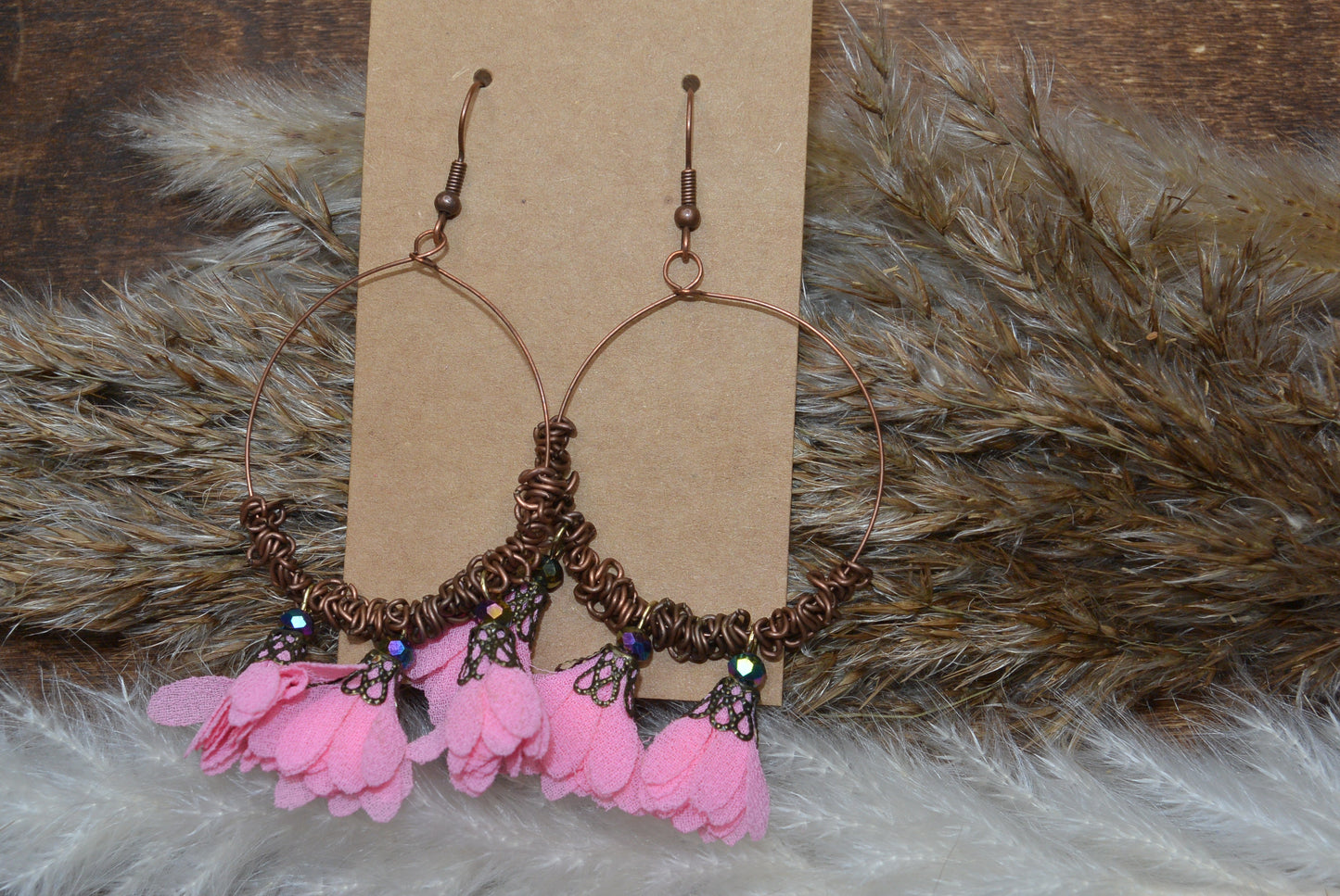 Pink Flowers/Gold