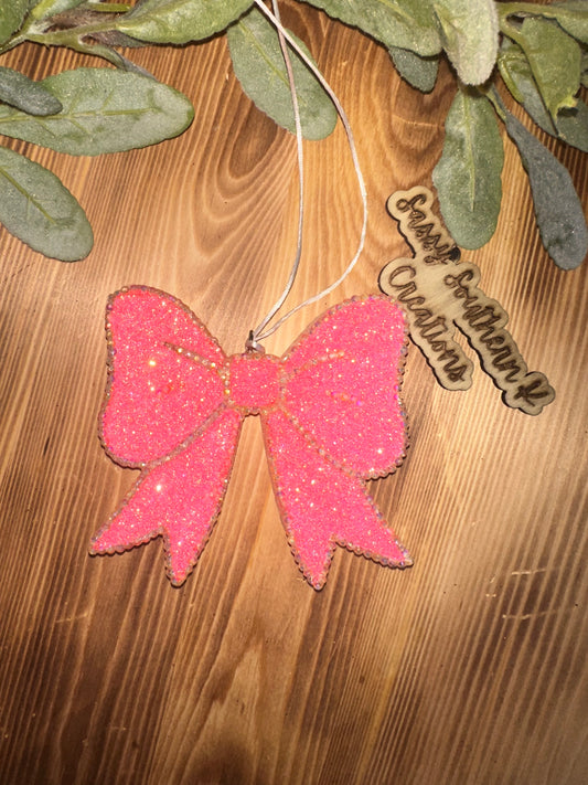 Car Freshie - Bow - Scent is Pink Sands