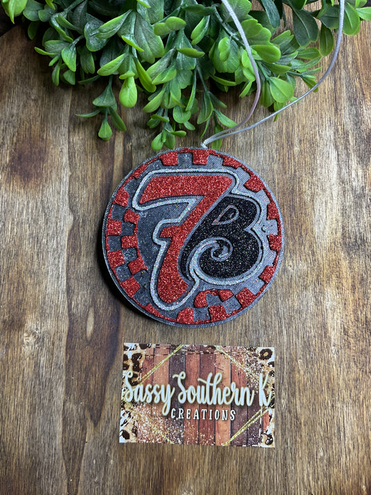 Car Freshie -  7 Brew - Scent is Strawberry Leather