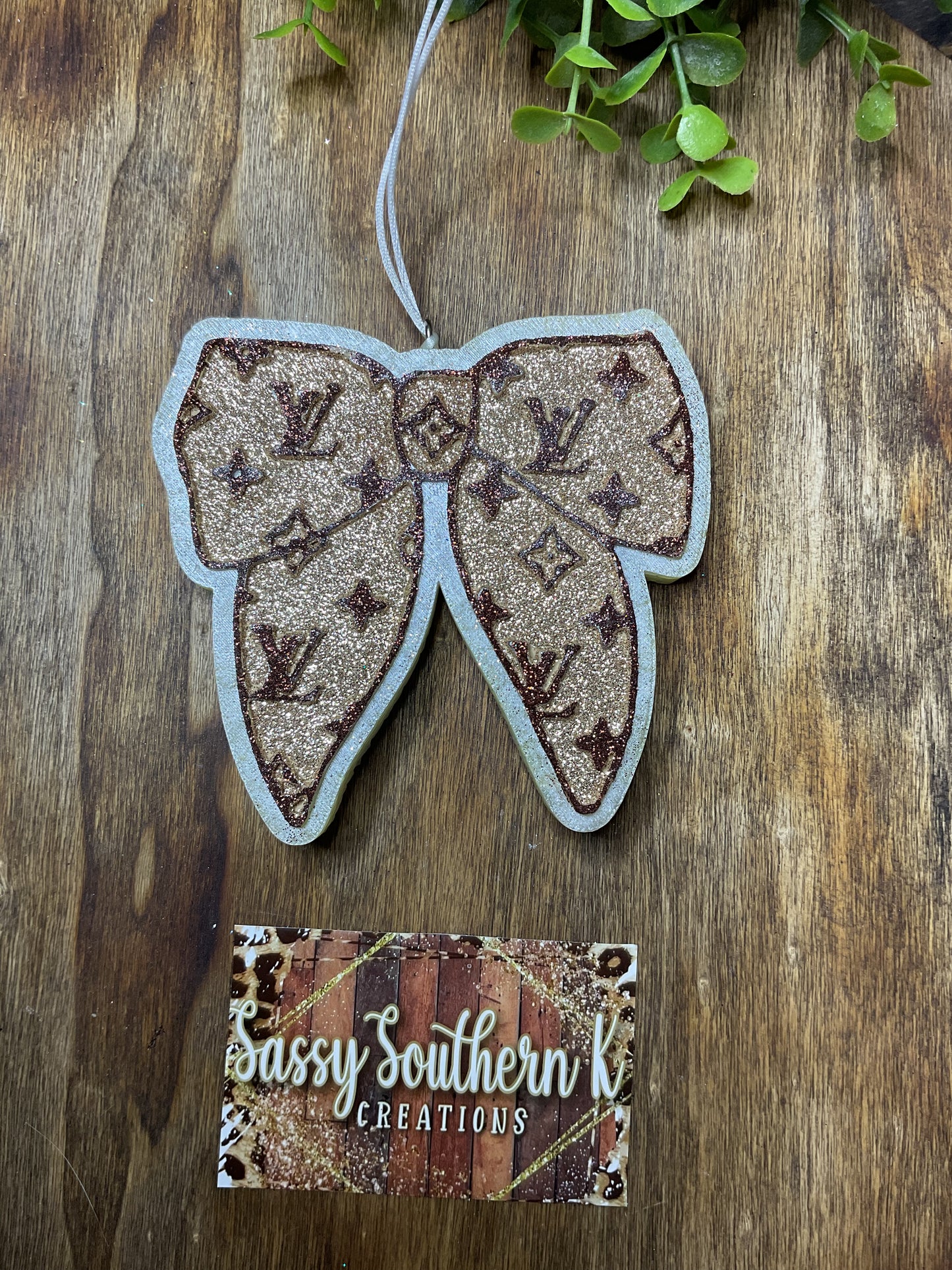 Car Freshie -  LV Bow - Scent is Cowgirl Cabana