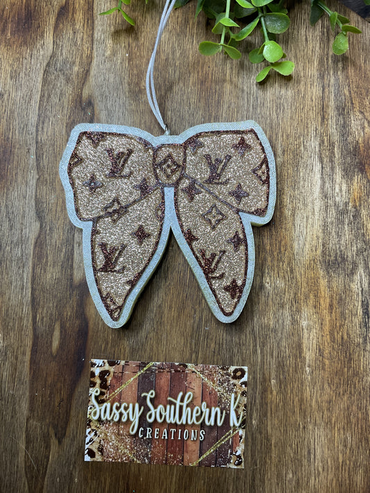 Car Freshie -  LV Bow - Scent is Cowgirl Cabana